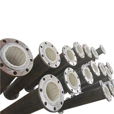 Cijev otporna na habanje keramičkog lima glinice s prirubnicom